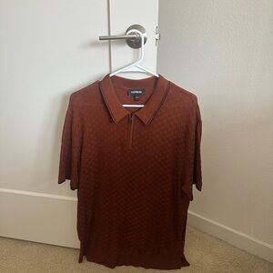 Express Men's Brick Red Polo Shirt